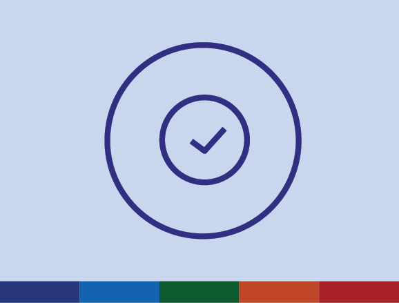 Icon of a ticked circle representing an action successfully achieved.